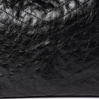 Saint Laurent Crinkled Calfskin Matelasse Monogram Niki Shoulder Bag Black 10 of 10