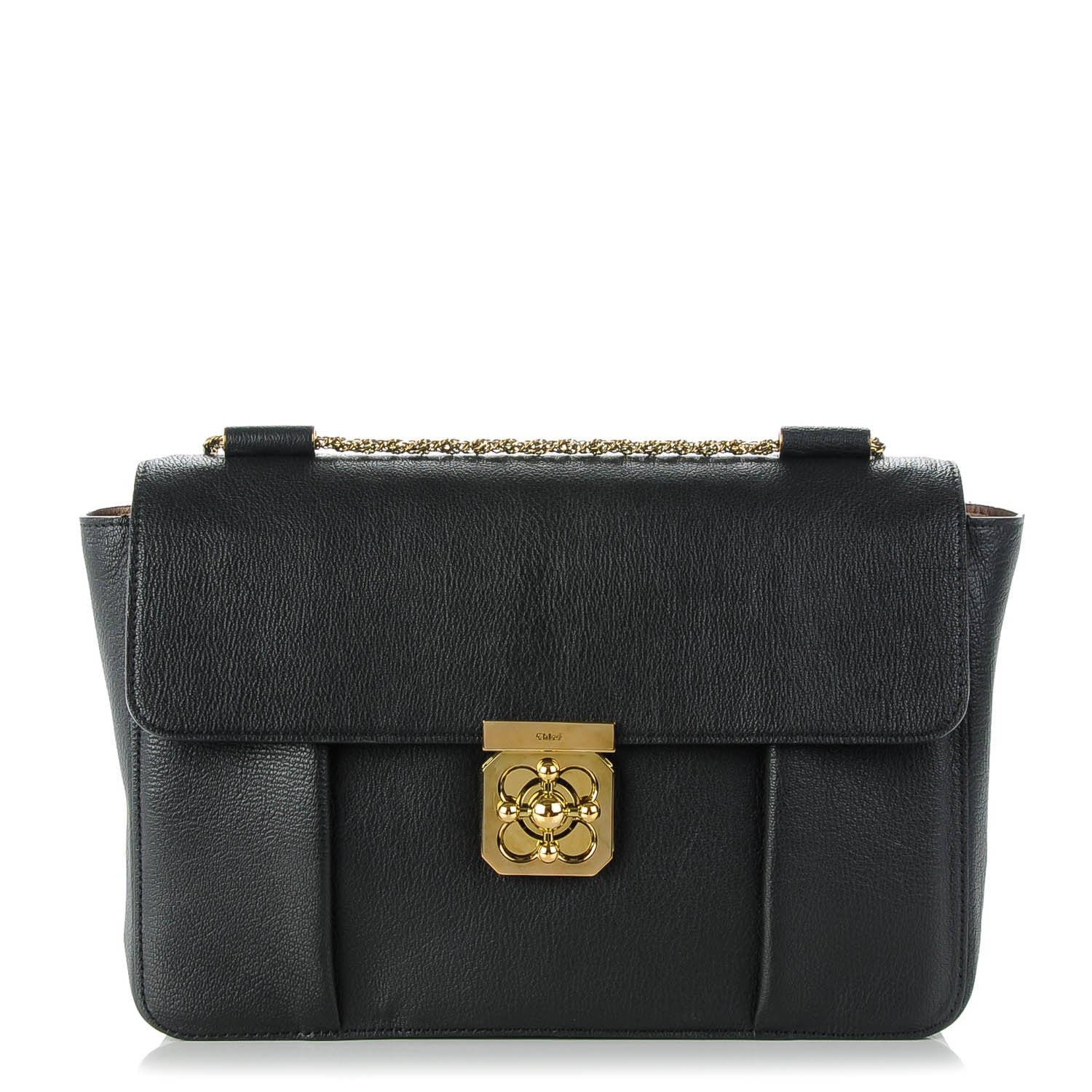 Chloe Goatskin Large Elsie Shoulder Bag Black 1 of 8
