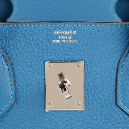 Hermes Taurillon Clemence Birkin 30 Mykonos 9 of 24