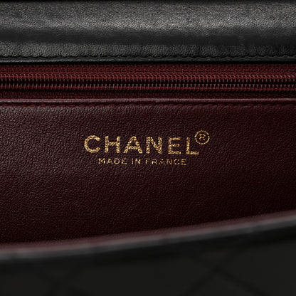 Chanel Lambskin Quilted Jumbo Single Flap Black 6 of 10