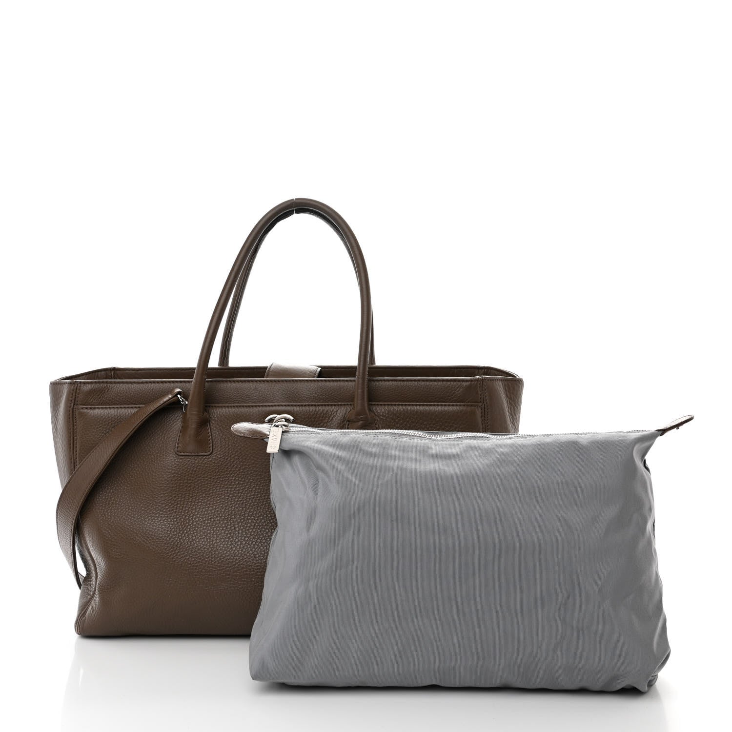 Chanel Deerskin Cerf Executive Shopper Tote Brown 3 of 22