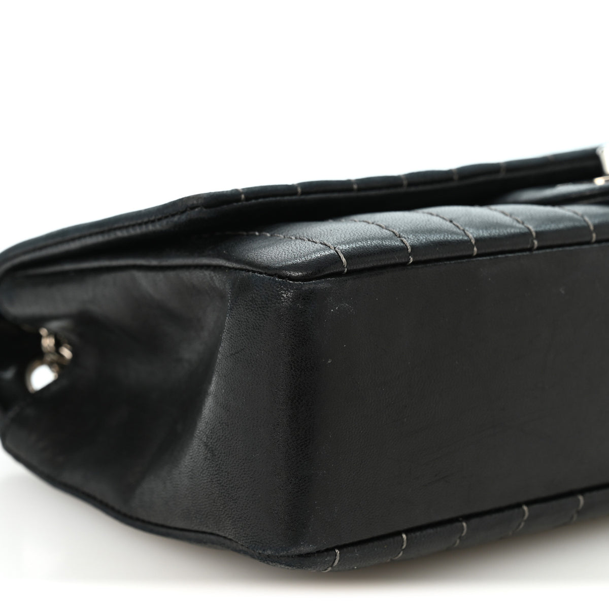 Chanel Lambskin Vertical Quilted Medium Single Flap Black 9 of 10