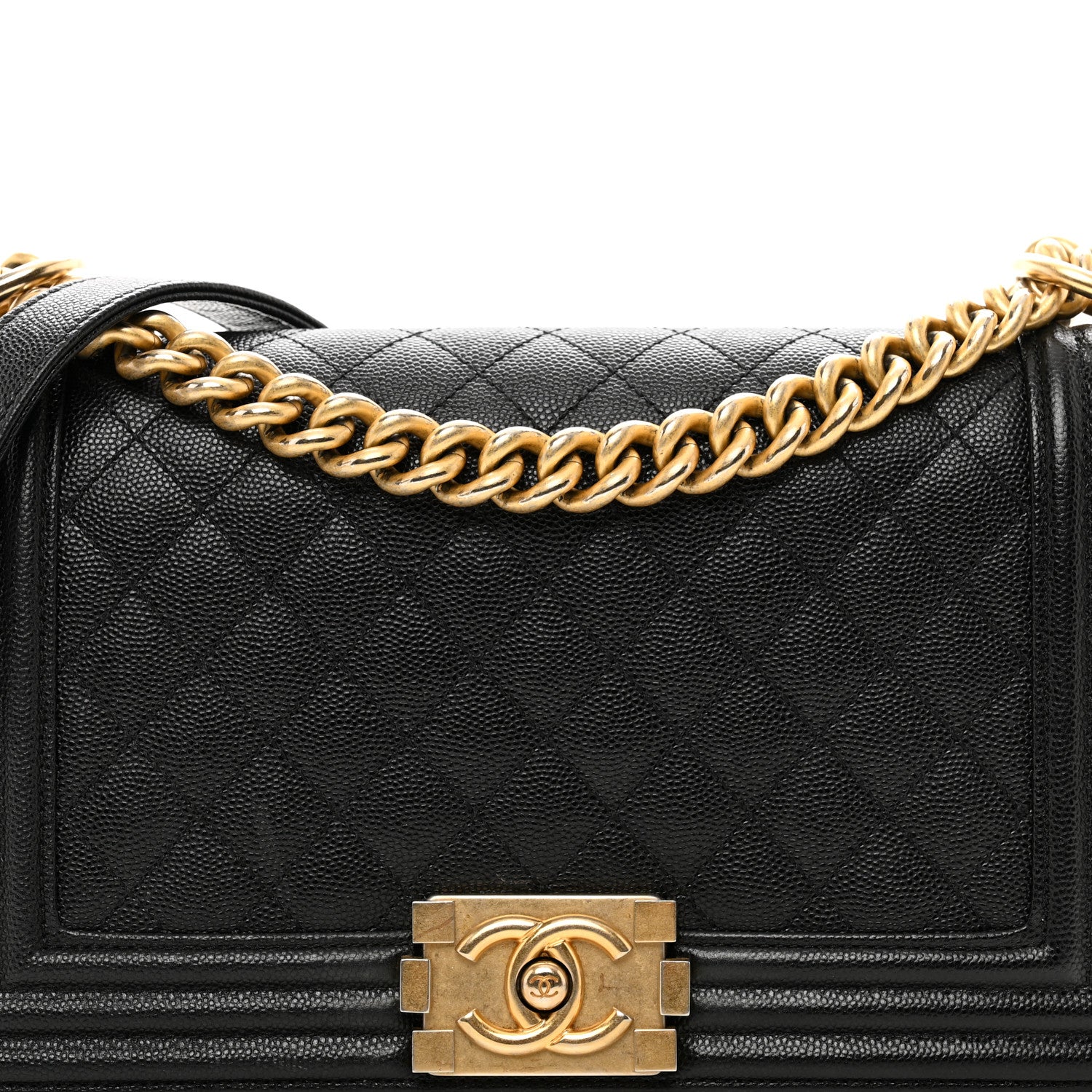 Chanel Caviar Quilted Medium Boy Flap Black 8 of 14