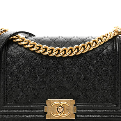 Chanel Caviar Quilted Medium Boy Flap Black 8 of 14