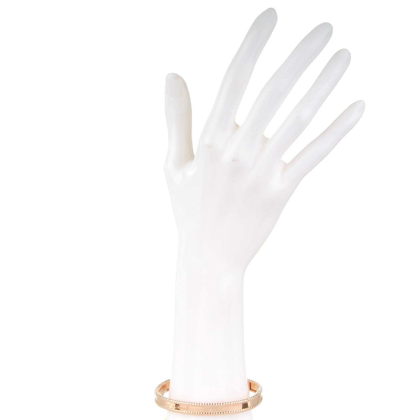 18K Rose Gold Perlee Signature Bangle Bracelet L