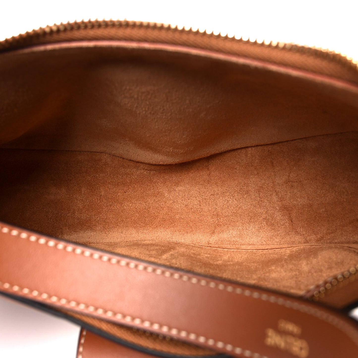 Smooth Calfskin Medium Strap Ava Triomphe Shoulder Bag Tan