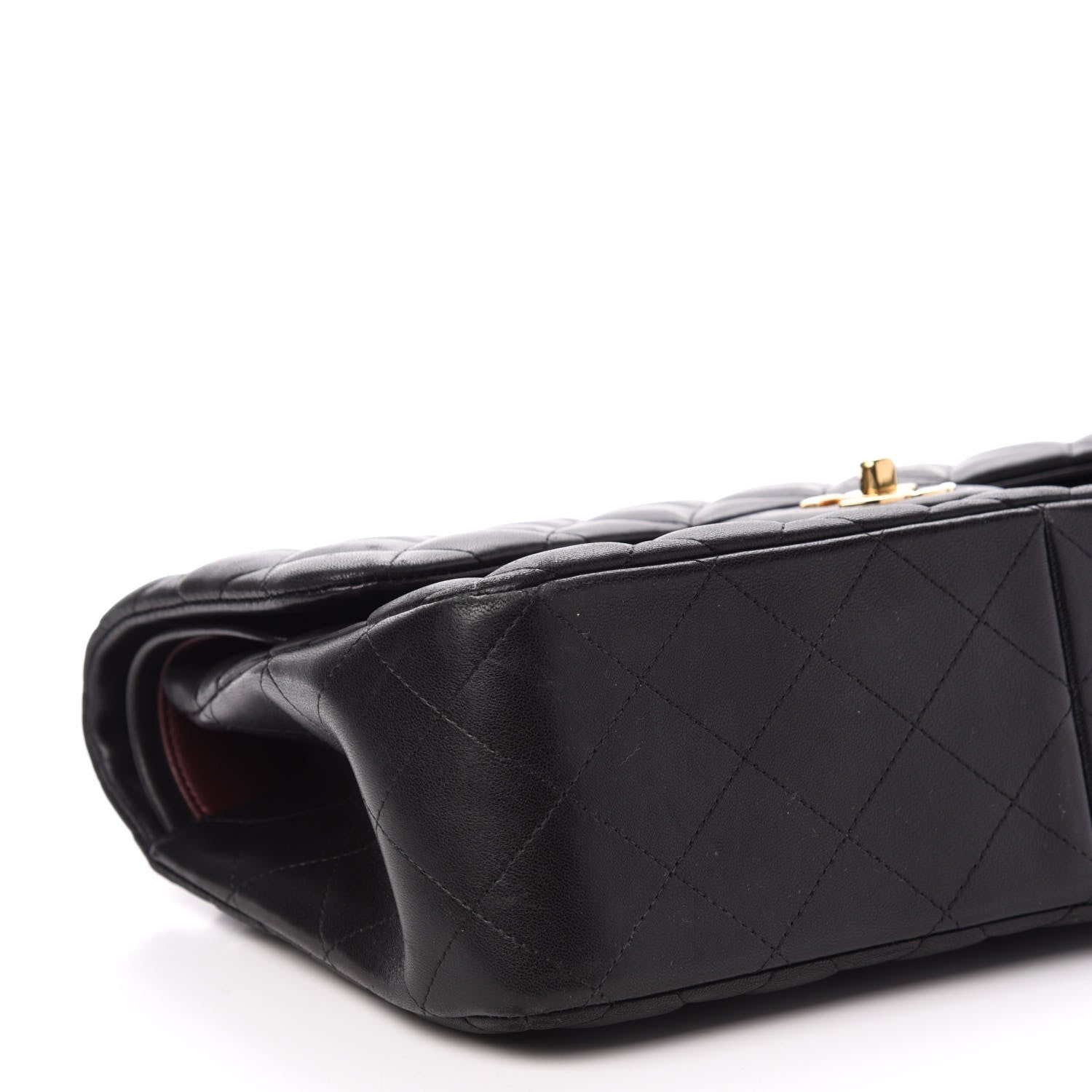 Chanel Lambskin Quilted Jumbo Double Flap Black 13 of 15