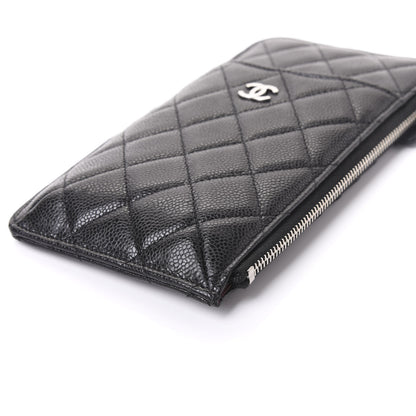 Chanel Caviar Quilted Classic Flat Wallet Pouch Black 9 of 12
