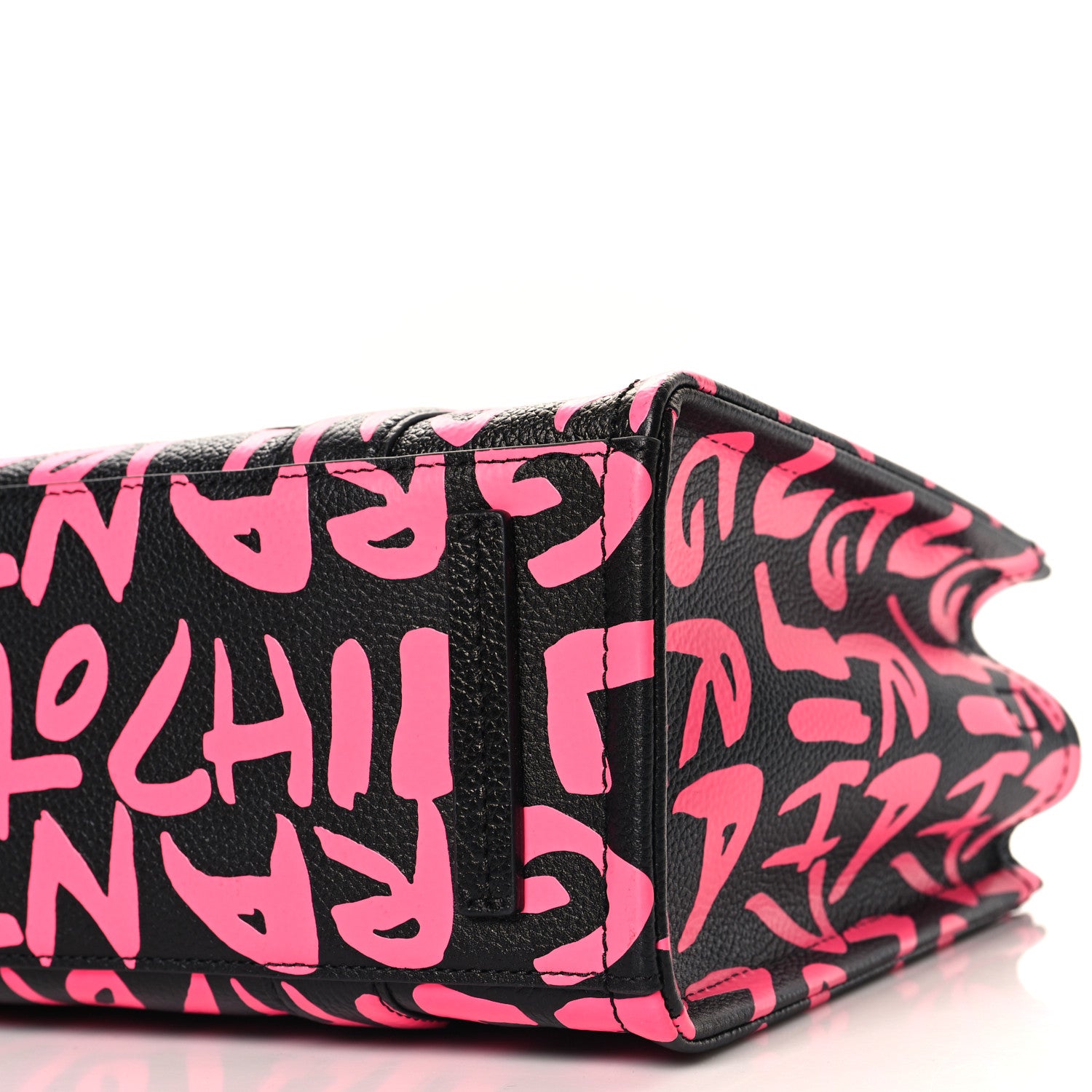 Marc Jacobs X STEPHEN SPROUSE Grained Calfskin Medium The Tote Bag Pink 9 of 9