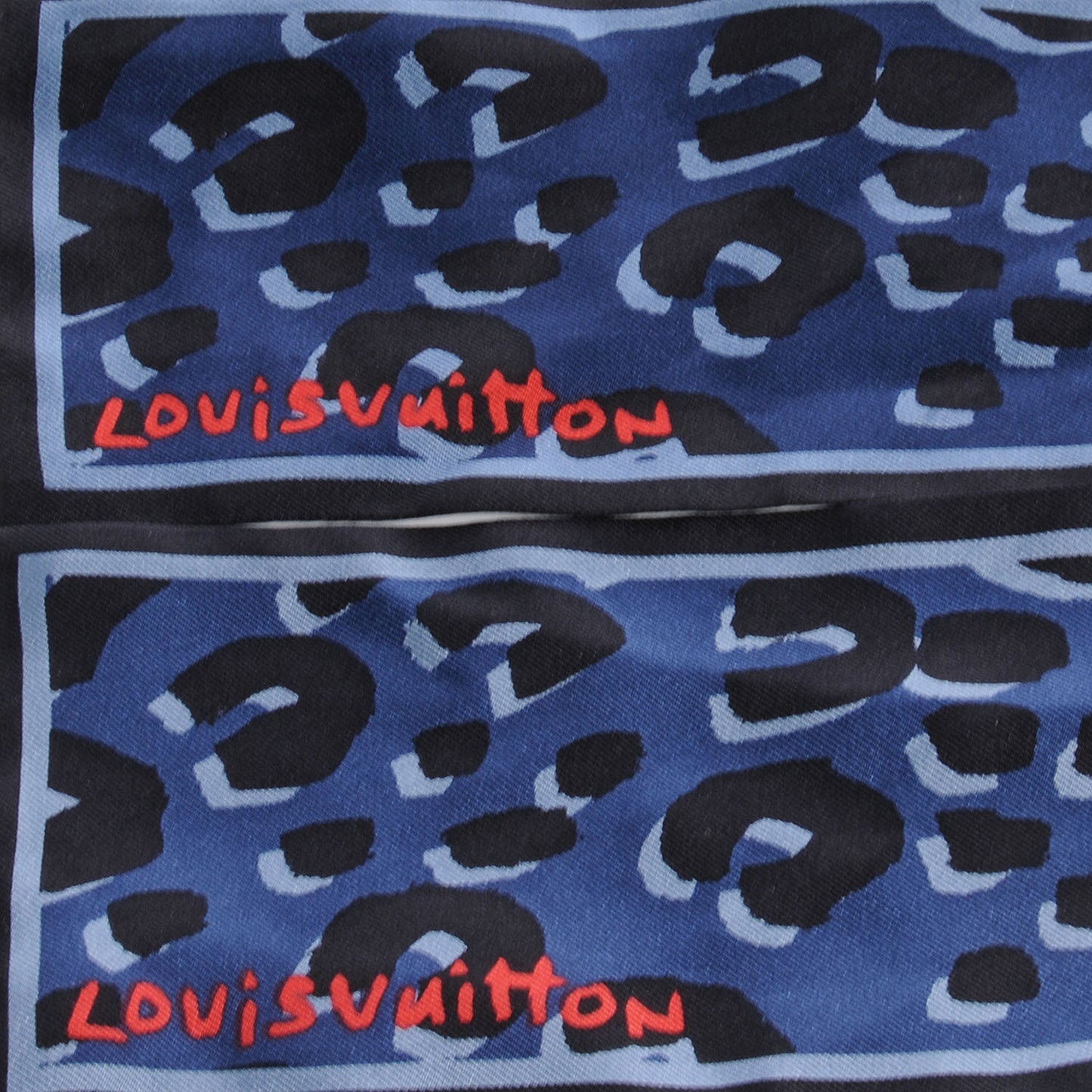 Silk Leopard Bandeau Blue