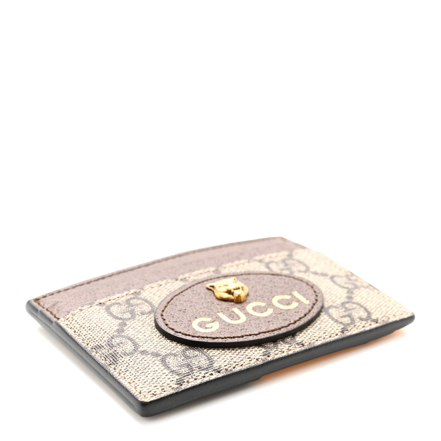 GG Supreme Monogram Neo Vintage Card Holder Beige Crop New Acero