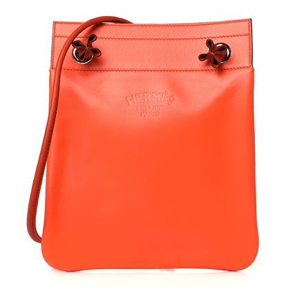 Hermes Milo Lambskin Swift Bi-Color Mini Aline Orange Poppy Terre Battue 1 of 10