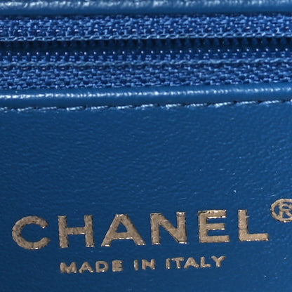 Chanel Caviar Quilted Medium CC Filigree Vanity Case Dark Blue 6 of 10