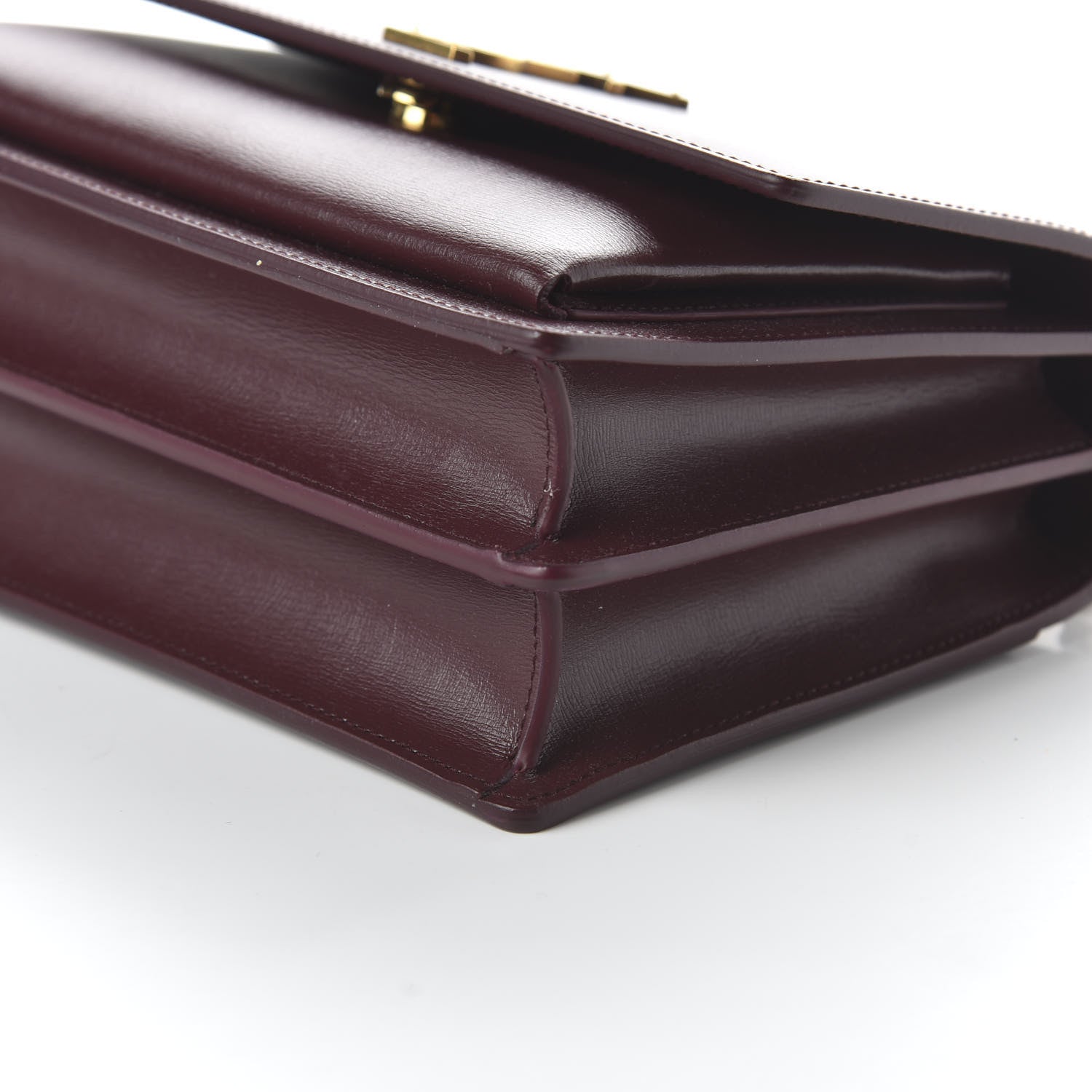 Saint Laurent Calfskin Medium Monogram Sunset Bordeaux 7 of 9