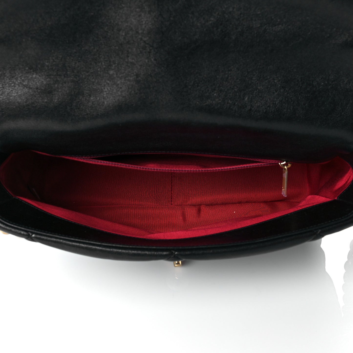 Lambskin Quilted Large Chanel 19 Flap Black