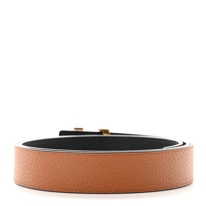 Louis Vuitton Taurillon Calfskin 30mm LV Initiales Reversible Belt 90 36 Black 2 of 5