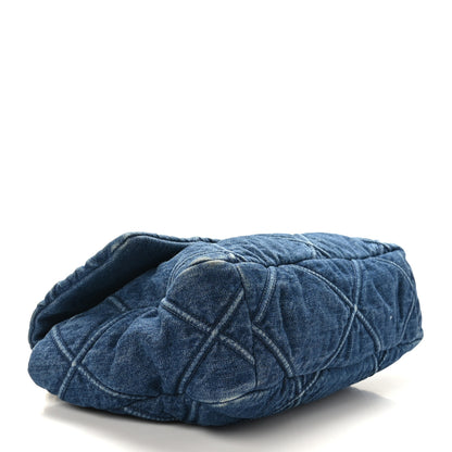 Chanel Denim Quilted Large Chanel 19 Flap Blue 4 of 10