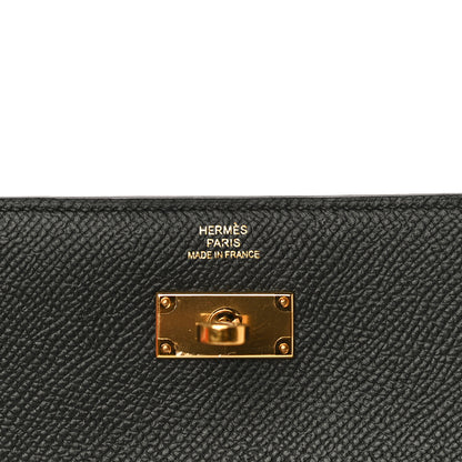 Hermes Epsom Medium Kelly Wallet Black 6 of 10