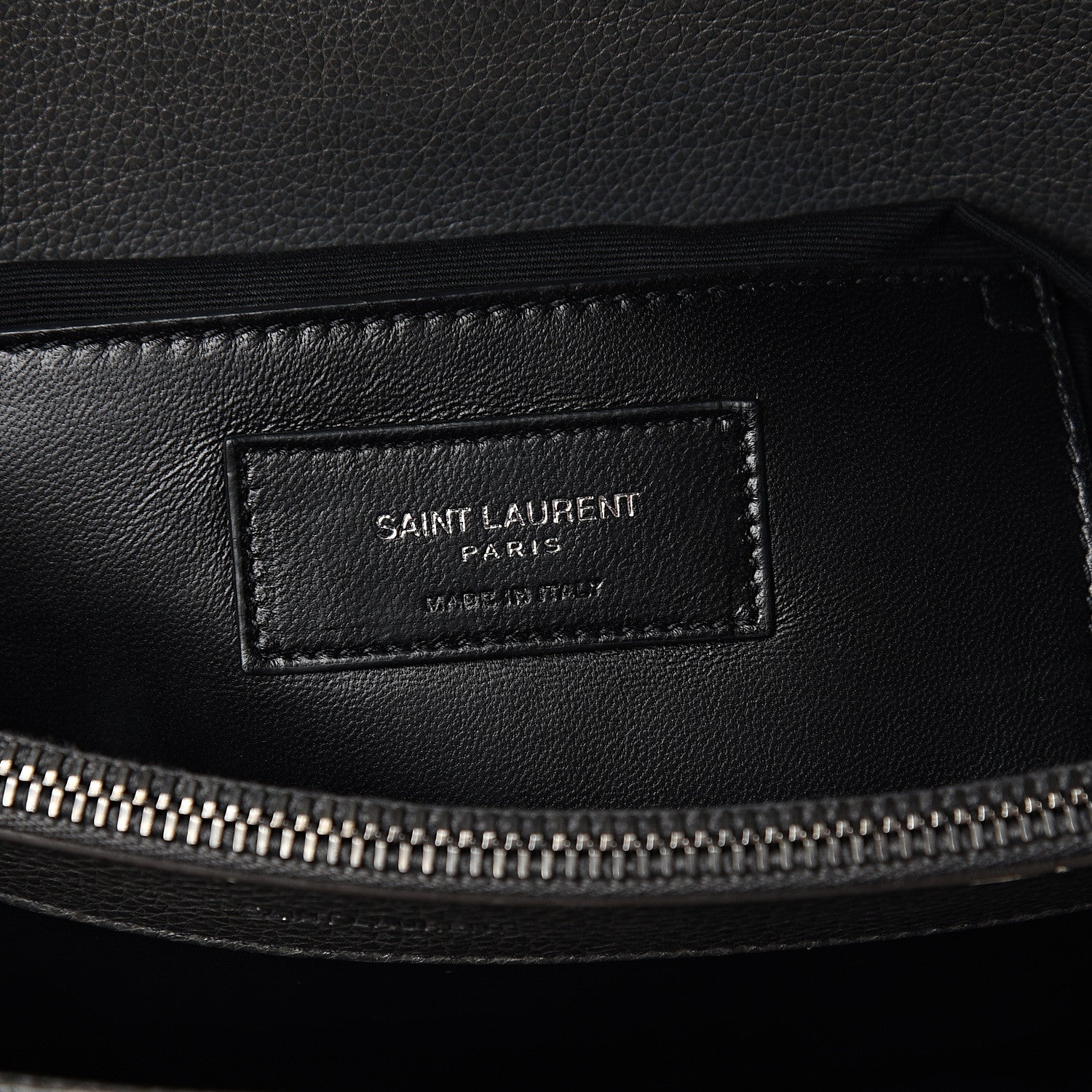 Saint Laurent Sheepskin Matelasse Chevron Monogram Large College Satchel Light Coal 6 of 10