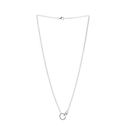 Cartier 18K White Gold Interlocking LOVE Necklace 2 of 7