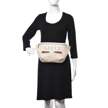 Gucci Grained Calfskin Logo Belt Bag White 2 of 9