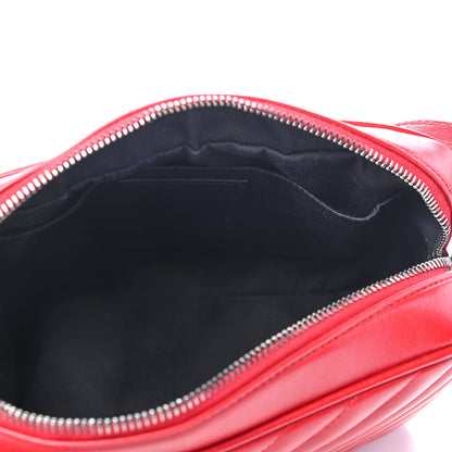 Saint Laurent Calfskin Matelasse Monogram Lou Camera Bag Rouge Eros 5 of 9