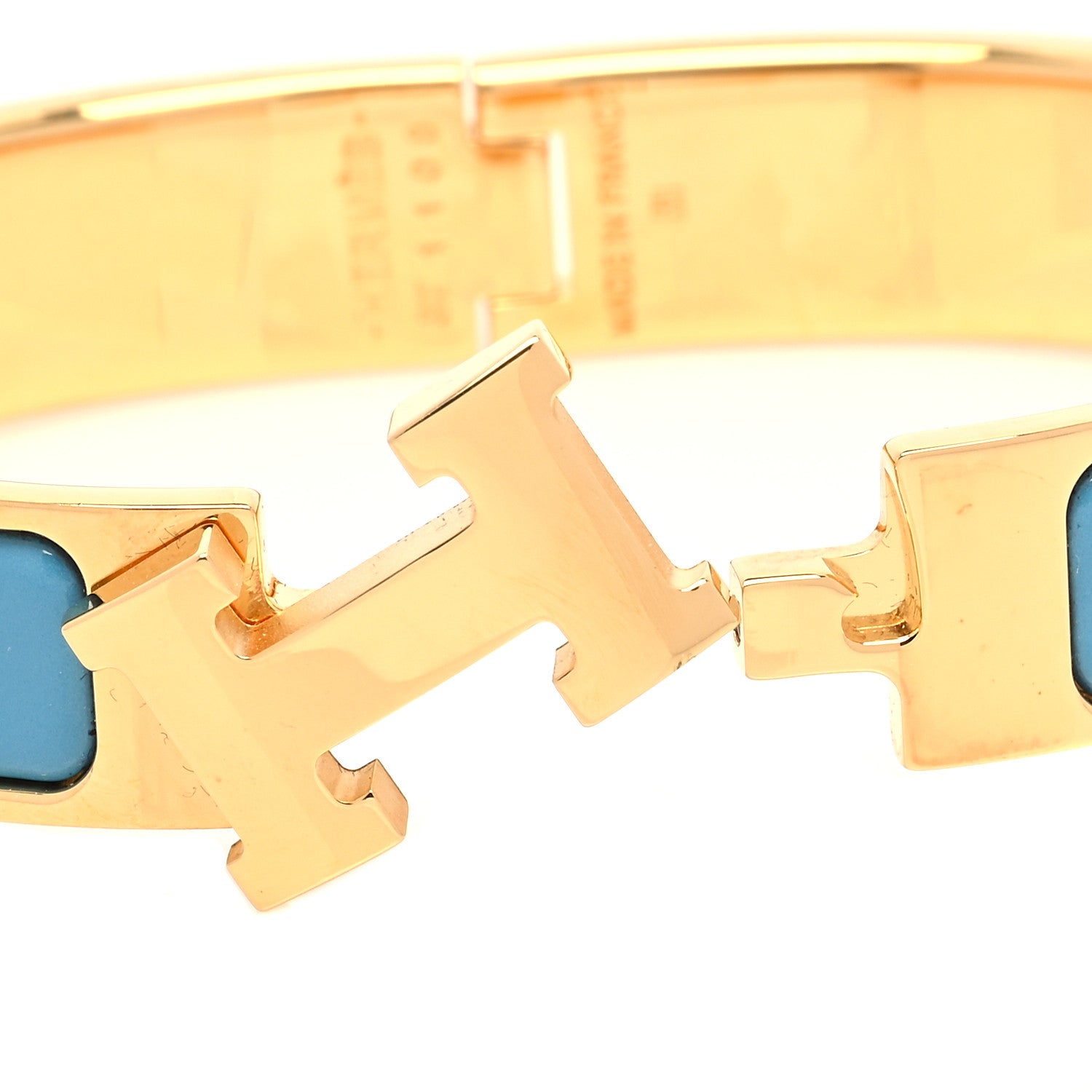 Hermes Enamel Narrow Clic Clac H Bracelet PM Bleu Azure 4 of 6