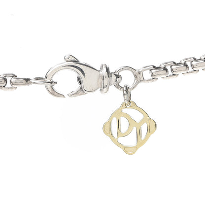 David Yurman Sterling Silver 18K Yellow Gold Amethyst 7mm Albion Enhancer Pendant Necklace 4 of 5