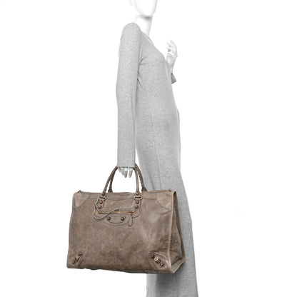 Balenciaga Agneau Giant 21 Rose Gold Hardware Weekender Gris Poivre 2 of 14