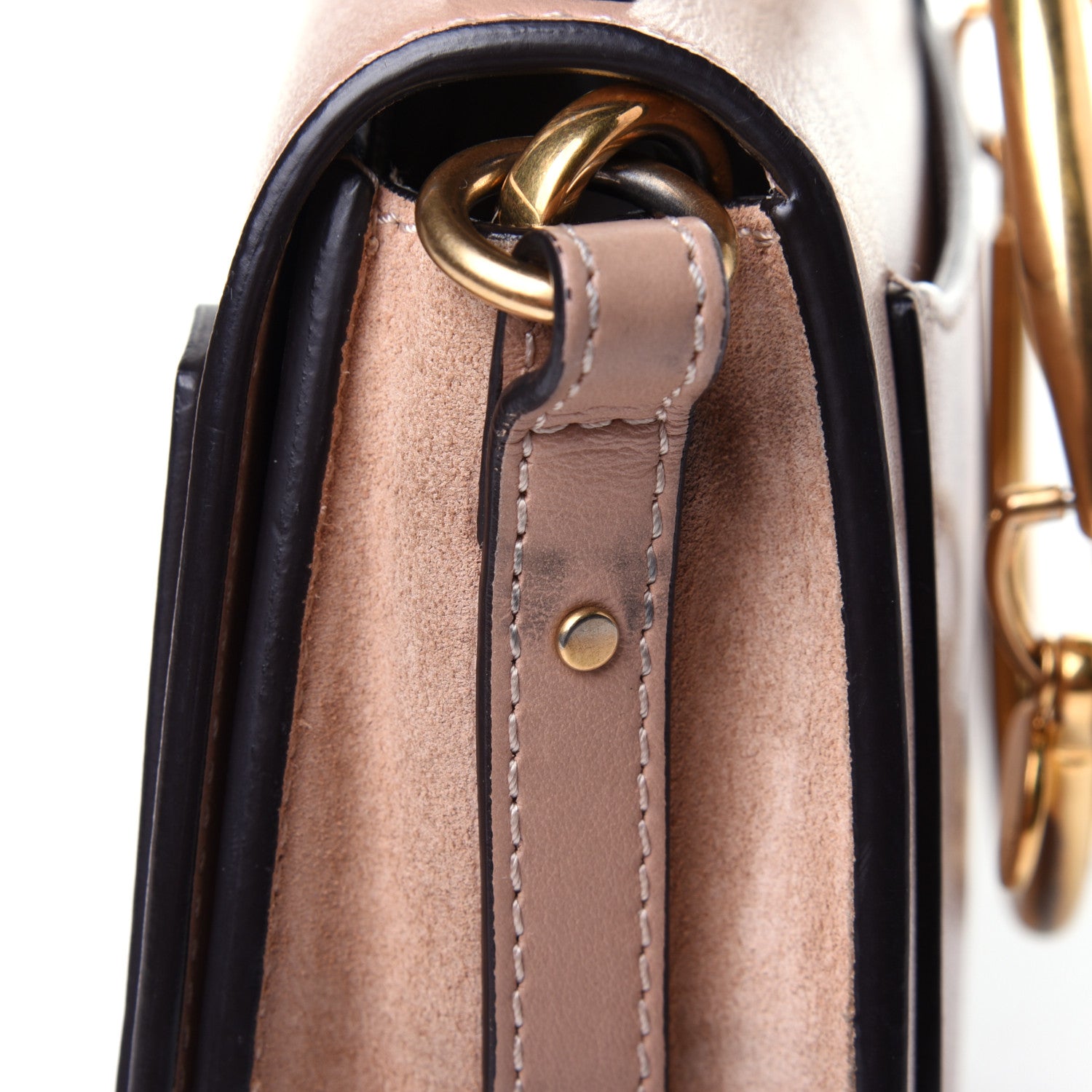 Chloe Calfskin Suede Small Nile Bracelet Bag Biscotti Beige 13 of 13