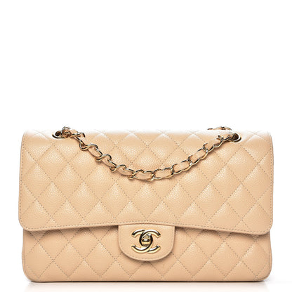 Chanel Caviar Quilted Medium Double Flap Beige Clair 1 of 8