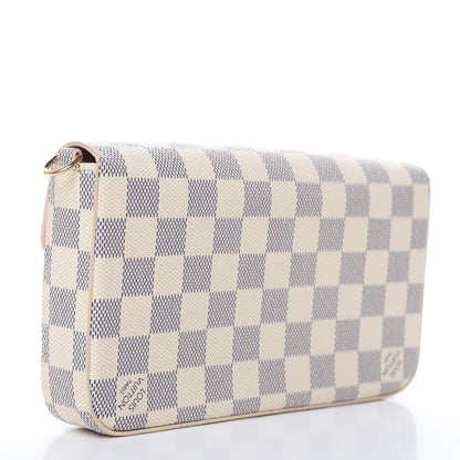 Louis Vuitton Damier Azur Pochette Felicie Chain Wallet Rose Ballerine 3 of 8