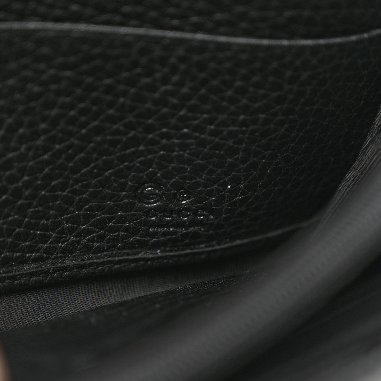Gucci Pebbled Calfskin Large Soho Continental Wallet Black 6 of 7