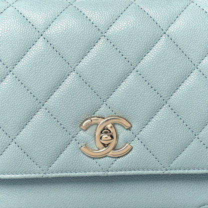 Chanel Caviar Quilted Medium Business Affinity Flap Light Blue 9 of 12