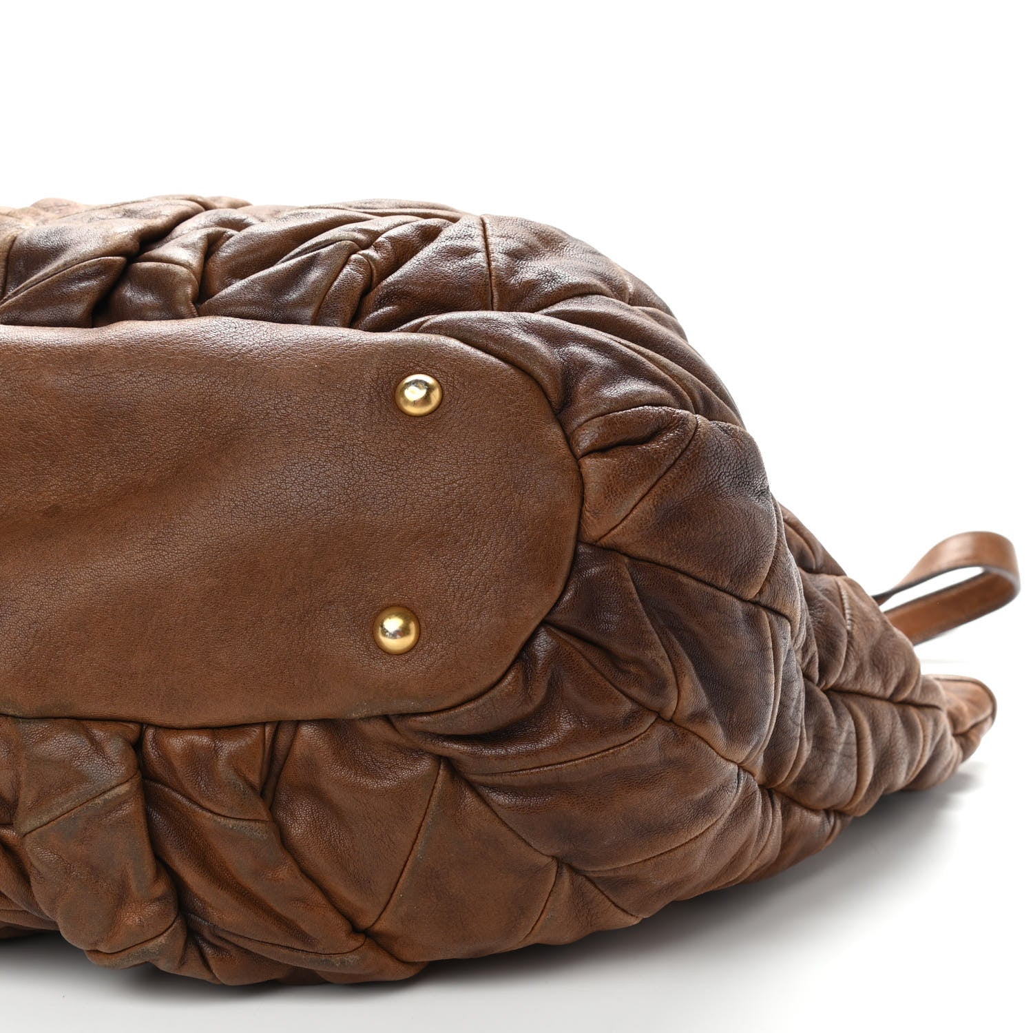 Miu Miu Nappa Large Patchwork Tote Brown 10 of 23