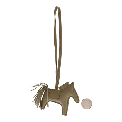 Hermes Milo Lambskin Grigri Rodeo Horse Bag Charm PM Beige Marfa 2 of 5