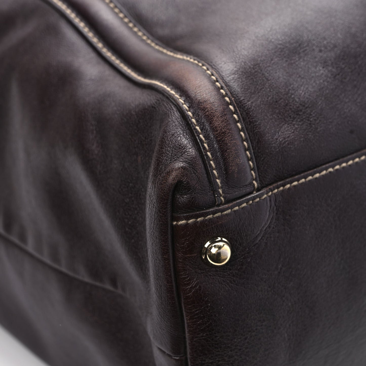 Calfskin Large Interlocking G Shoulder Bag Brown