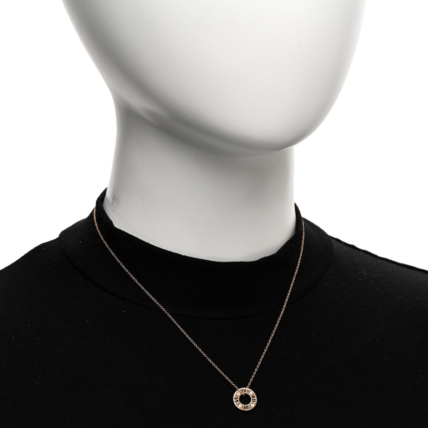 18K Rose Gold Diamond Atlas Pierced Pendant Necklace