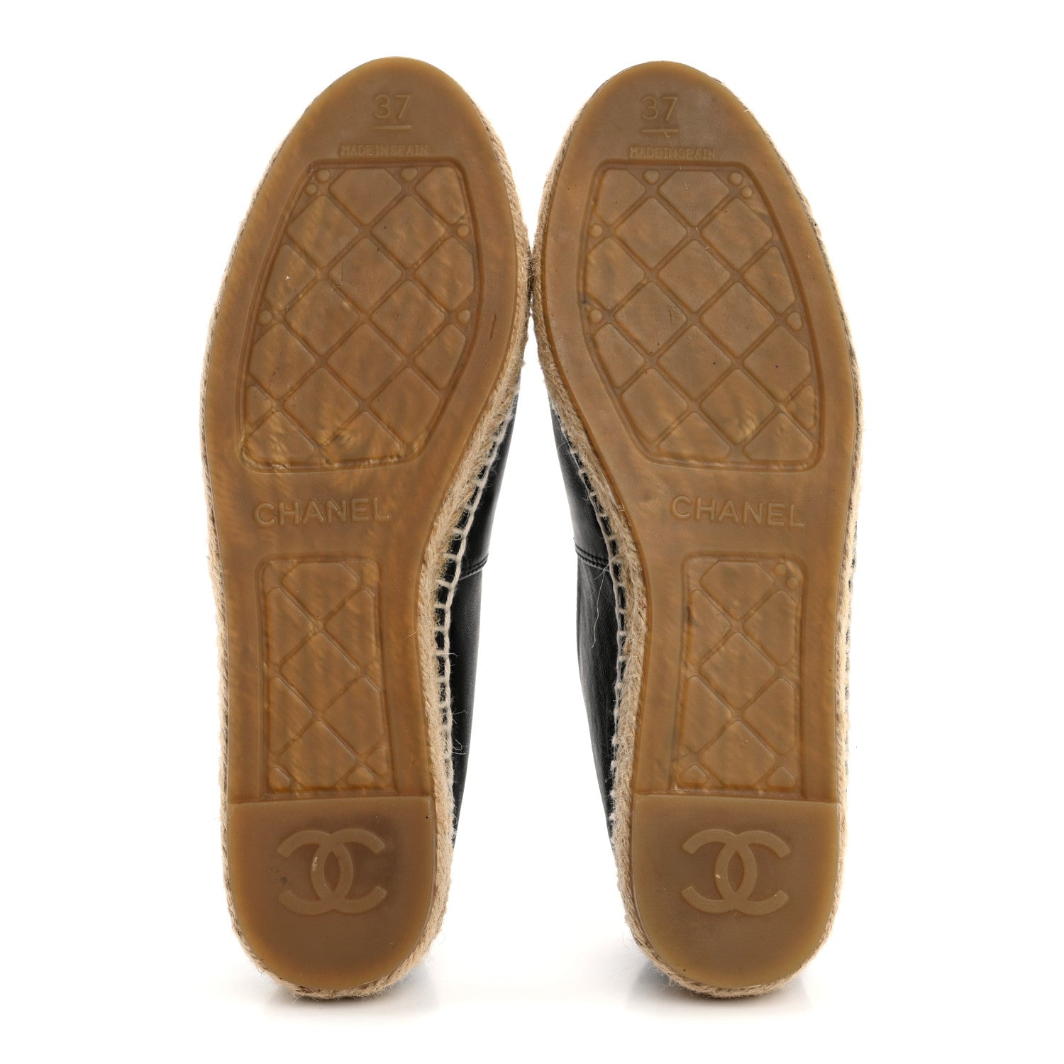 Chanel Lambskin CC Espadrilles 37 Black 6 of 10
