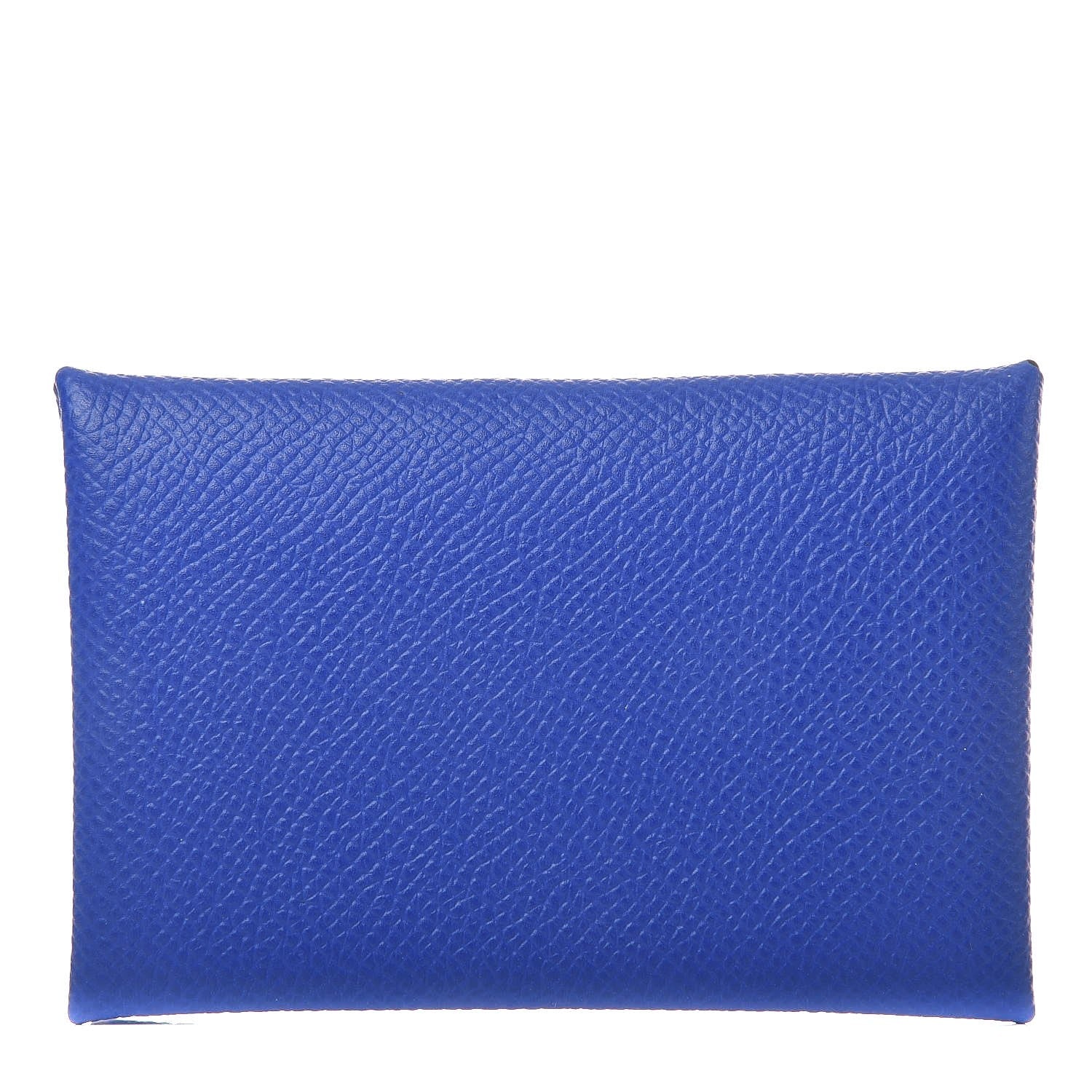 Hermes Epsom Calvi Card Case Bleu Royal 9 of 9