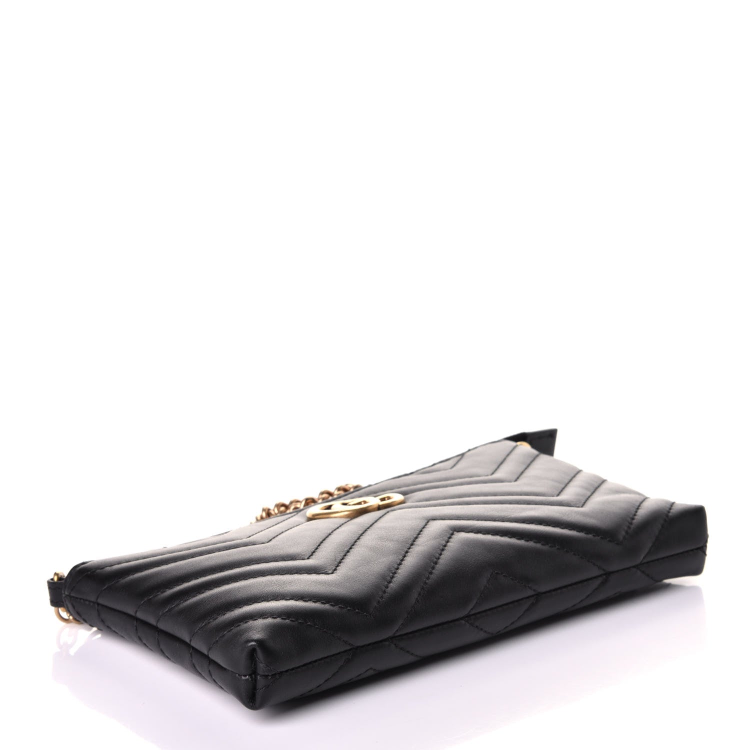 Gucci Calfskin Matelasse Mini GG Marmont Chain Bag Black 4 of 8