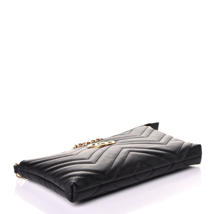 Gucci Calfskin Matelasse Mini GG Marmont Chain Bag Black 4 of 8