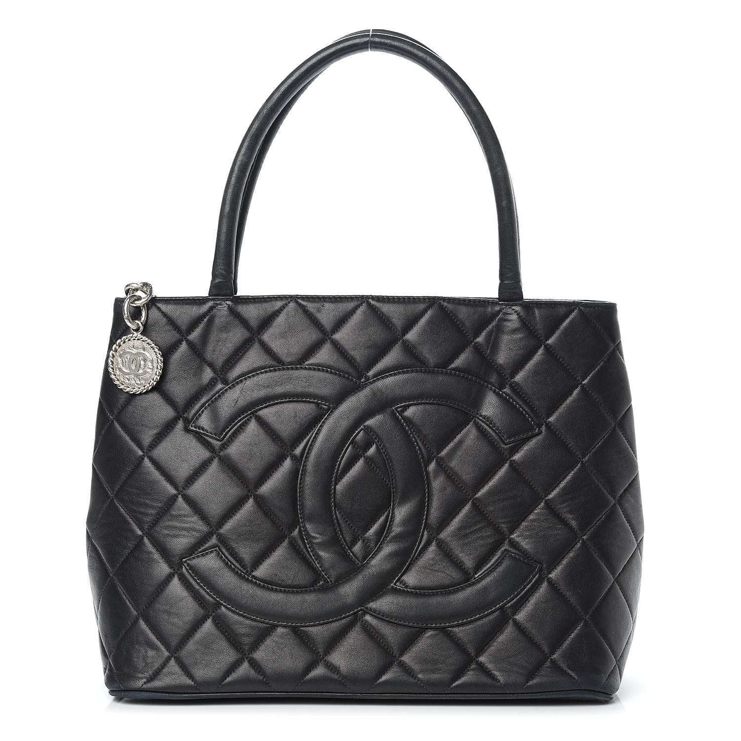 Chanel Lambskin Quilted Medallion Tote Black 1 of 20