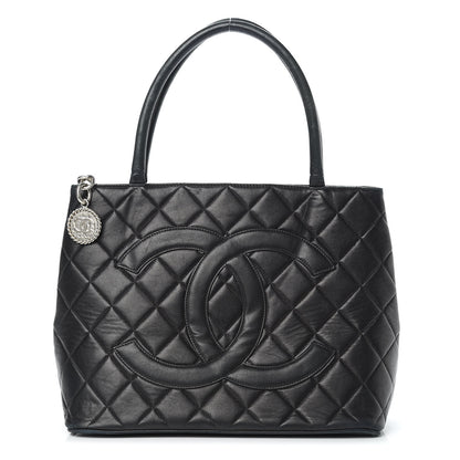 Chanel Lambskin Quilted Medallion Tote Black 1 of 20