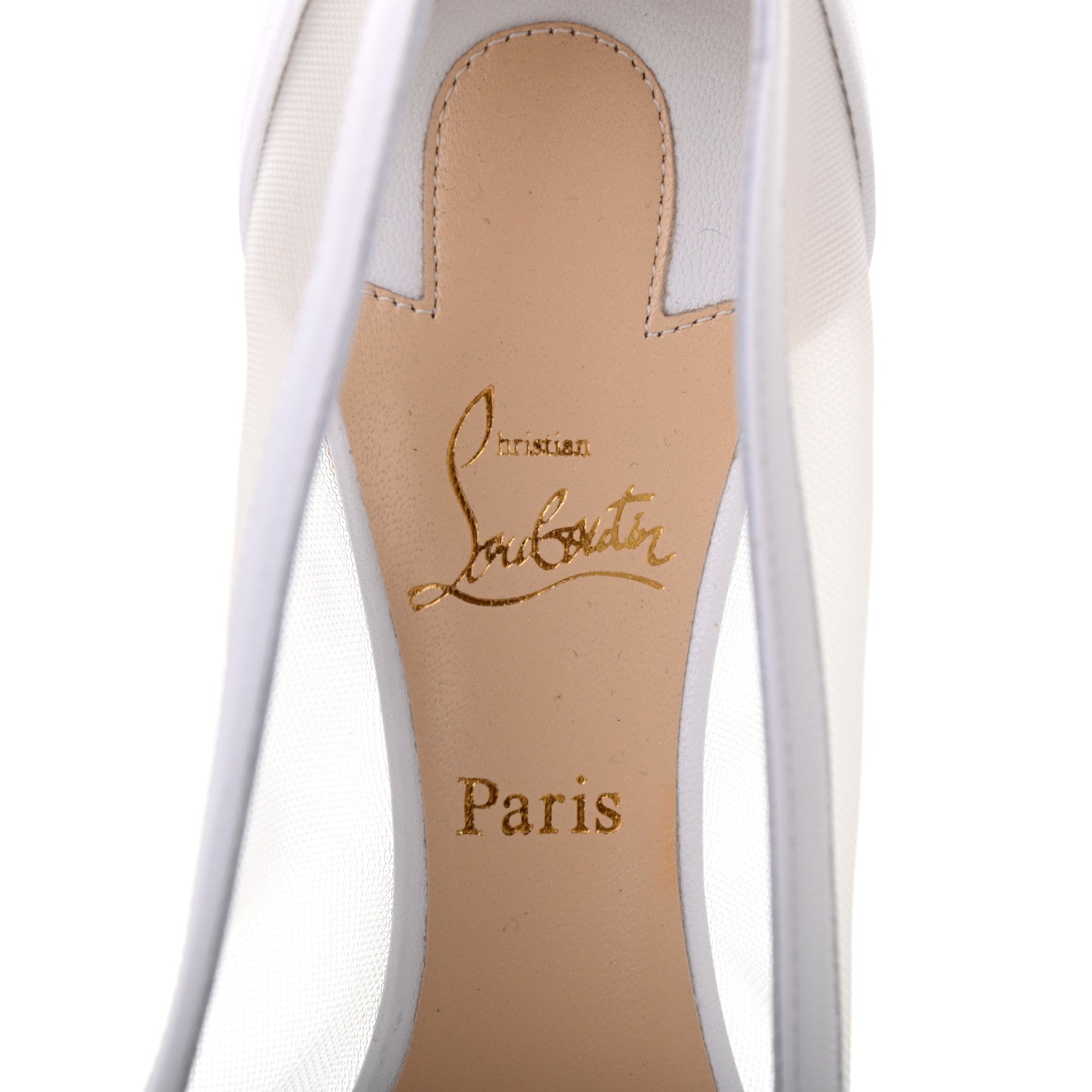 Christian Louboutin Kid Rete Galativi Flats 37 Version Bianco 6 of 7