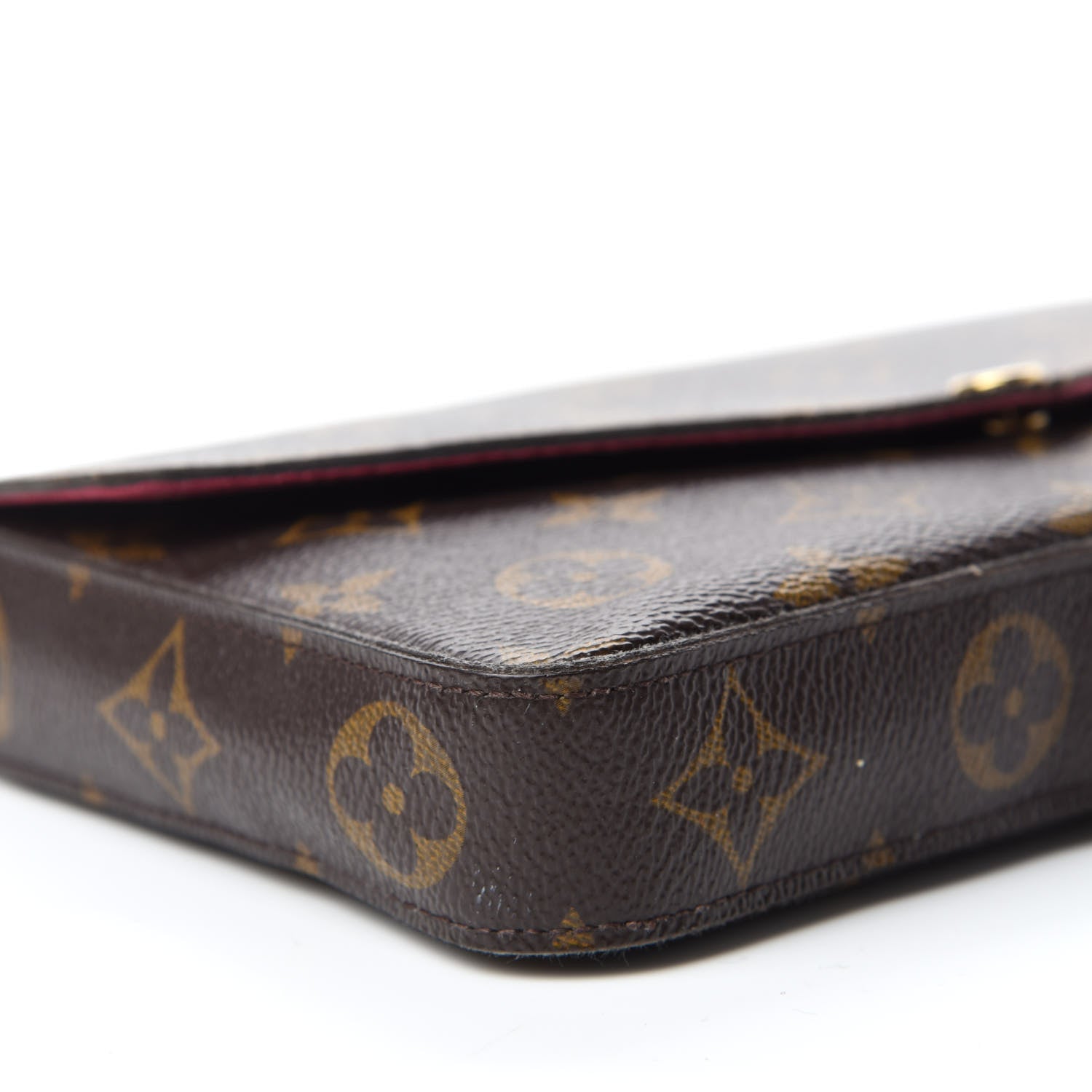 Louis Vuitton Monogram Pochette Felicie Chain Wallet Fuchsia 6 of 18