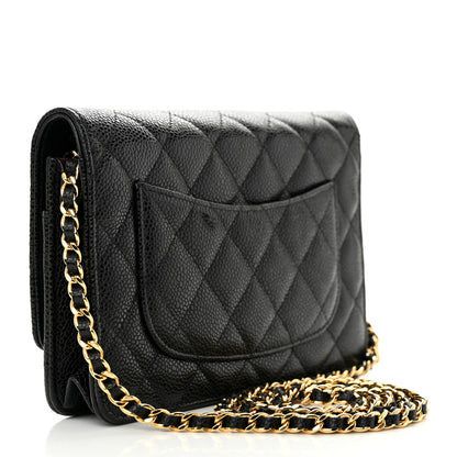 Chanel Caviar Quilted Wallet on Chain WOC Black 3 of 14