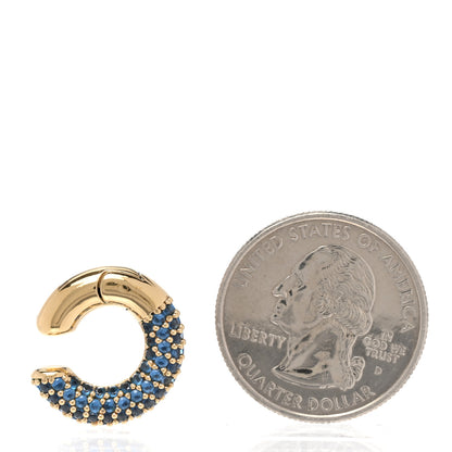Fendi Metal Crystal Ear Cuff Blue Gold 2 of 5
