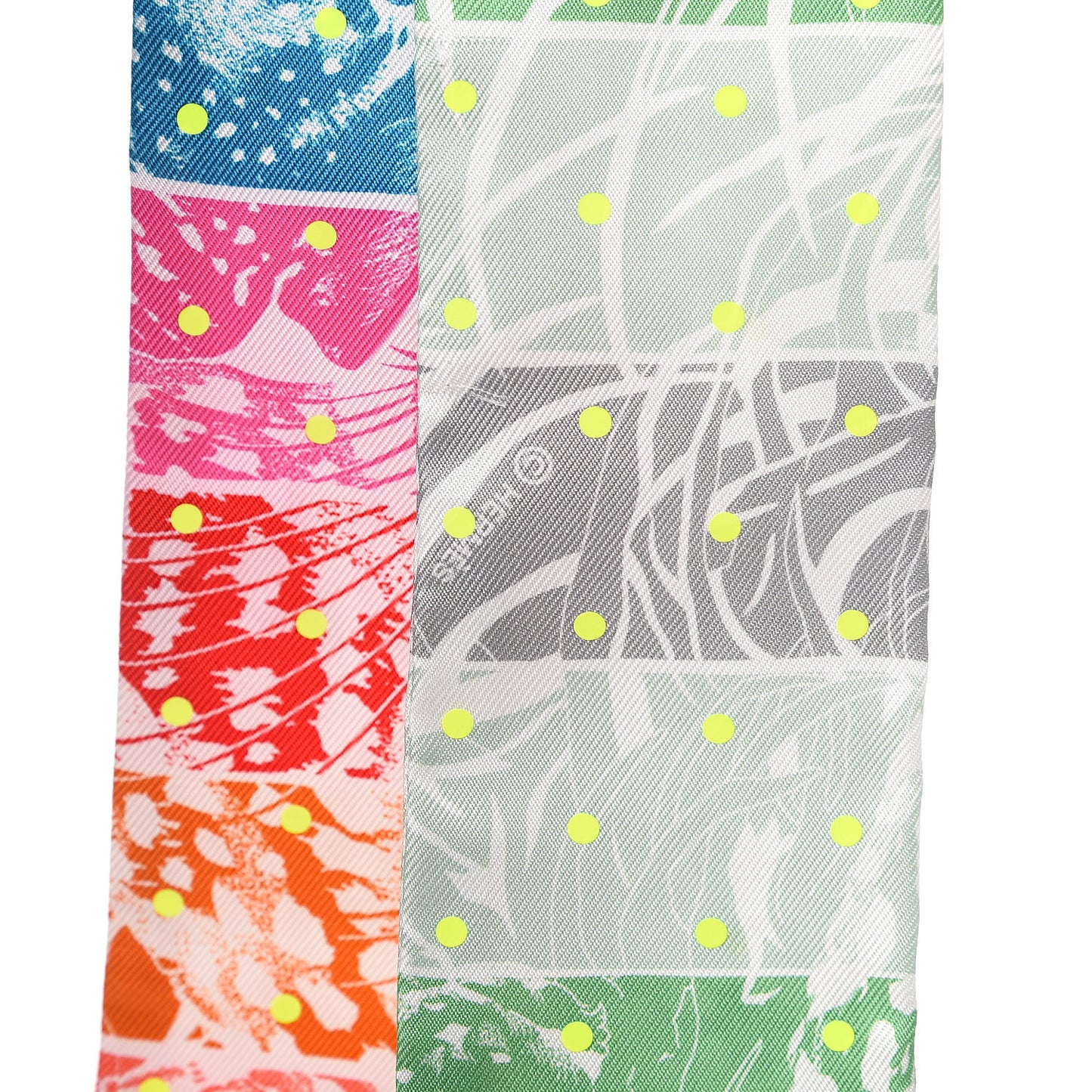 Silk Jungle Love Rainbow Twilly Vert Rose Jaune Fluo