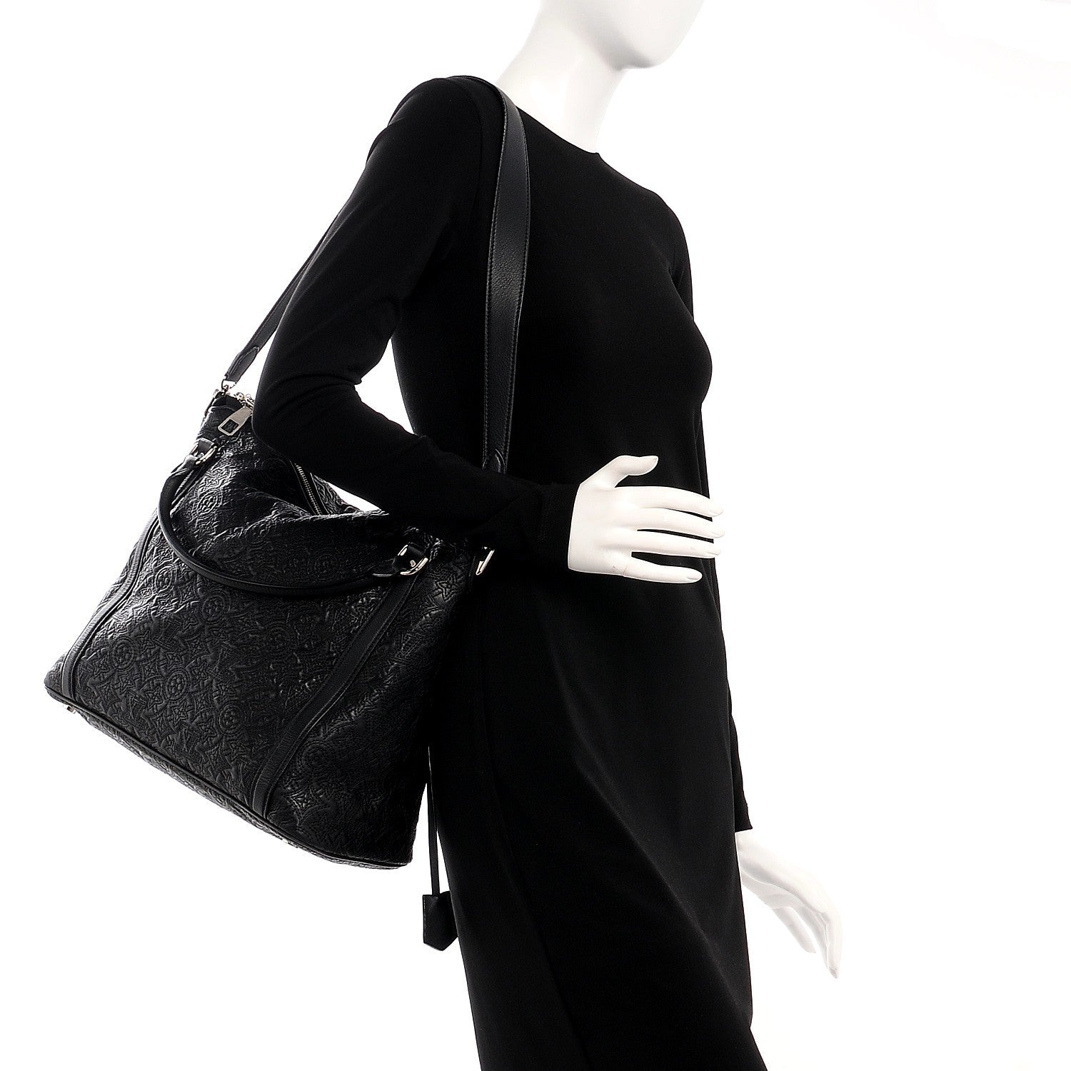 Louis Vuitton Monogram Lambskin Antheia Ixia MM Black 2 of 7